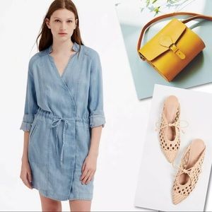 Lou & Grey Dresses - LOU & GREY CHAMBRAY BLUE OVERLAP SHIRT DRESS SZ M Lou & Grey Dresses - LOU & GREY CHAMBRAY BLUE OVERLAP SHIRT DRESS SZ M